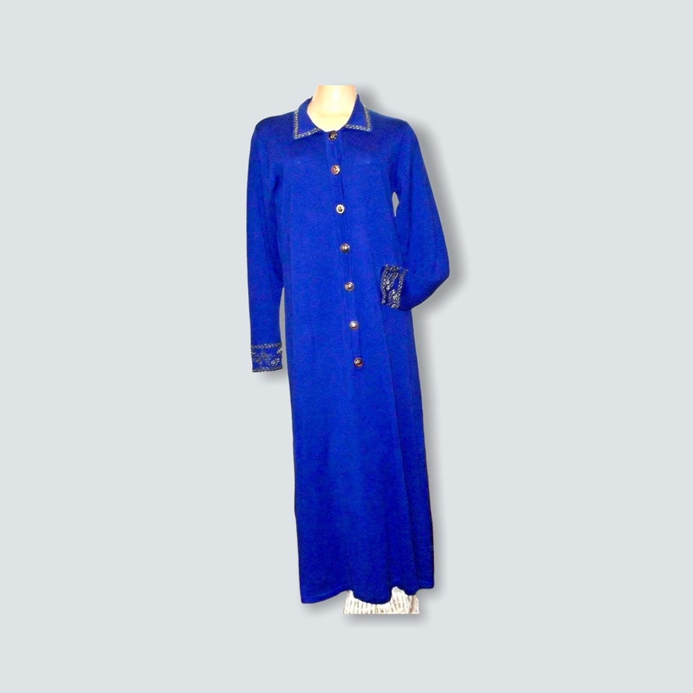 Vintage Designer Maxi Sweater Dress Beaded XS/S